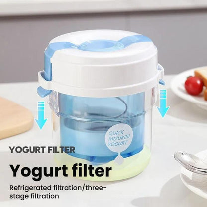 Yogurt Filter Homemade Greek Cheese Strainer Whey Cold Drain Separator Strainer Drainer Container(Blue) by bashfashion