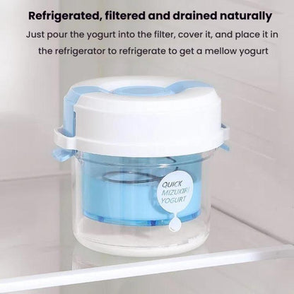 Yogurt Filter Homemade Greek Cheese Strainer Whey Cold Drain Separator Strainer Drainer Container(Blue) by bashfashion