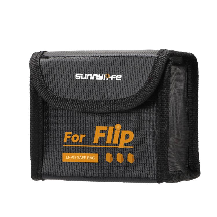 For DJI Flip Sunnylife Battery Explosion Proof Bag Li-ion Safety Storage Bag Flame Retardant Protective Bag Large (For 2 Batteries) by Sunnylife
