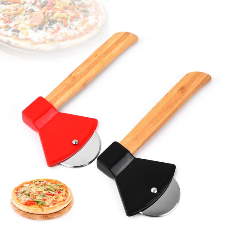 Axe Stainless Steel Pizza Cutter Baking Pizza Roller Knife Round Pie Cutter(Black) by bashfashion