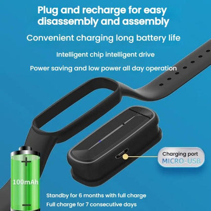 M90 Electronic Mosquito Repeller Adult Children Pregnant Women Outdoor Ultrasonic Anti-Mosquito Smart Bracelet(White) by bashfashion