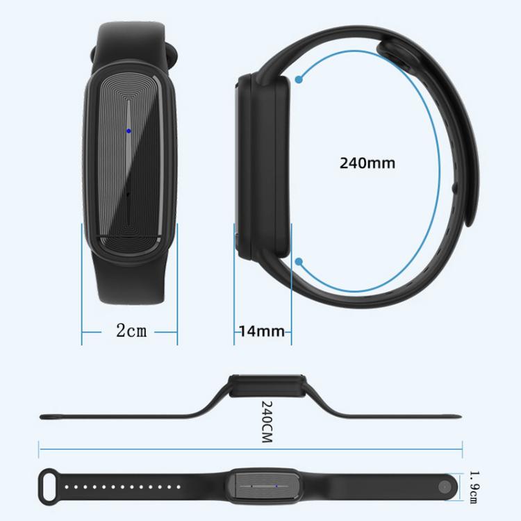 M90 Electronic Mosquito Repeller Adult Children Pregnant Women Outdoor Ultrasonic Anti-Mosquito Smart Bracelet(White) by bashfashion