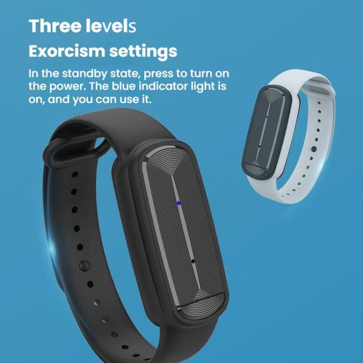 M90 Electronic Mosquito Repeller Adult Children Pregnant Women Outdoor Ultrasonic Anti-Mosquito Smart Bracelet(White) by bashfashion