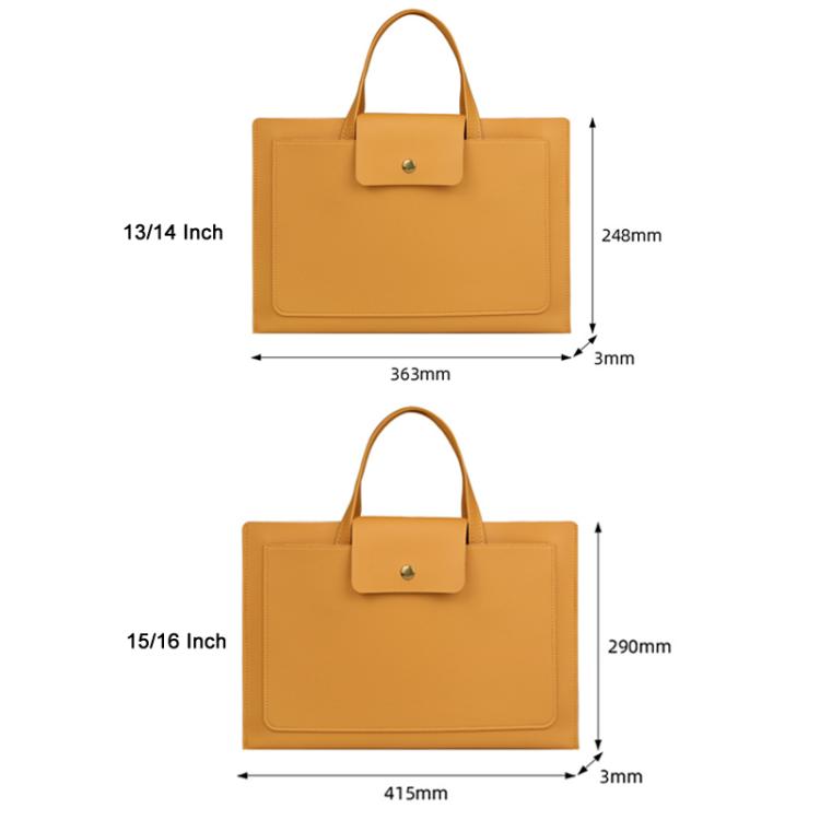 Laptop Computer Handbag For Ipad Macbook Lenovo Huawei Computer Inner Bag Briefcase, Spec: 15/16 inch(Black) by bashfashion