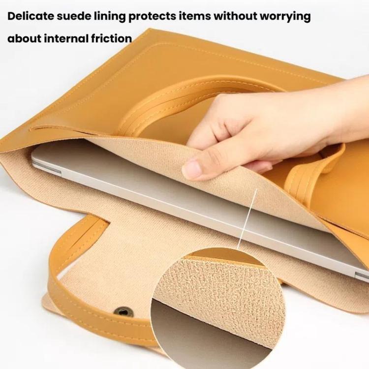 Laptop Computer Handbag For Ipad Macbook Lenovo Huawei Computer Inner Bag Briefcase, Spec: 15/16 inch(Black) by bashfashion