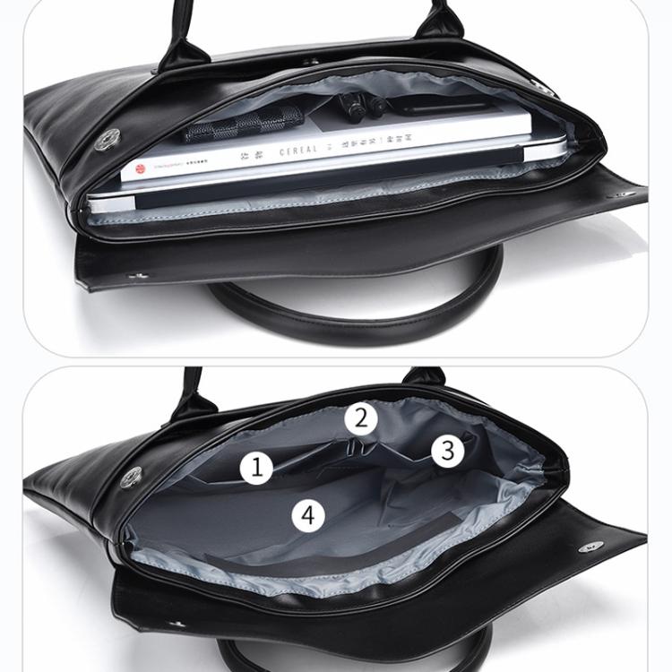 14 inch Laptop Bag Lightweight Laptop Bag Business Simple Handheld Briefcase(Gray) by bashfashion