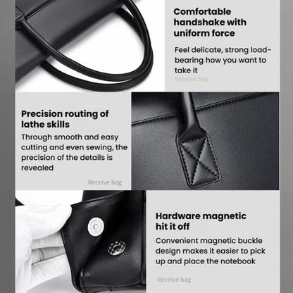 14 inch Laptop Bag Lightweight Laptop Bag Business Simple Handheld Briefcase(Gray) by bashfashion