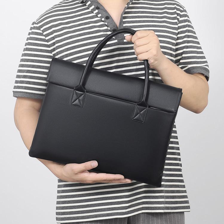 14 inch Laptop Bag Lightweight Laptop Bag Business Simple Handheld Briefcase(Blue) by bashfashion