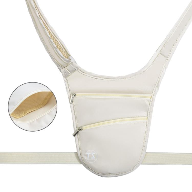 Breathable Sports Waist Pack Invisible Anti-Theft Men Women Travel Crossbody Phone Change Storage Bag(Beige) by bashfashion