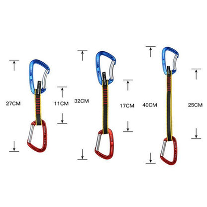 27cm XINDA XD-CP05/06 Outdoor Mountaineering Climbing Straight Door Curved Door Fast Hanging Safety Buckle Flat Belt by XINDA