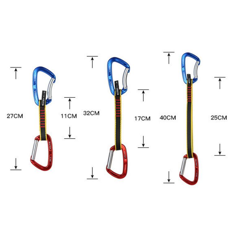 32cm XINDA XD-CP05/06 Outdoor Mountaineering Climbing Straight Door Curved Door Fast Hanging Safety Buckle Flat Belt by XINDA