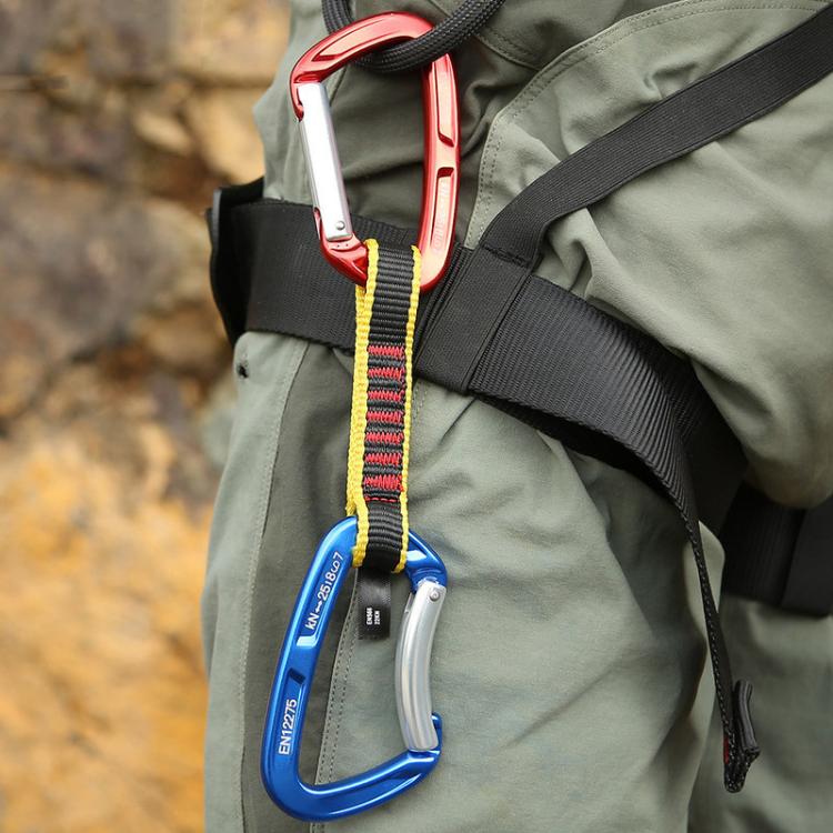 40cm XINDA XD-CP05/06 Outdoor Mountaineering Climbing Straight Door Curved Door Fast Hanging Safety Buckle Flat Belt by XINDA