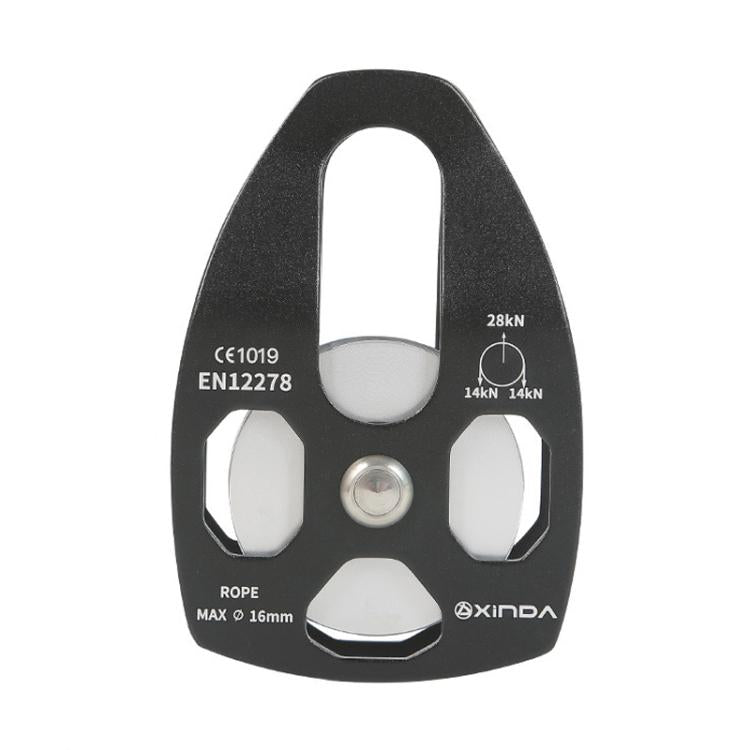 XINDA XD-8611 Outdoor Mountaineering Rescue Speedway Expansion Lifting Big Pulley With Bearing(Black) by XINDA