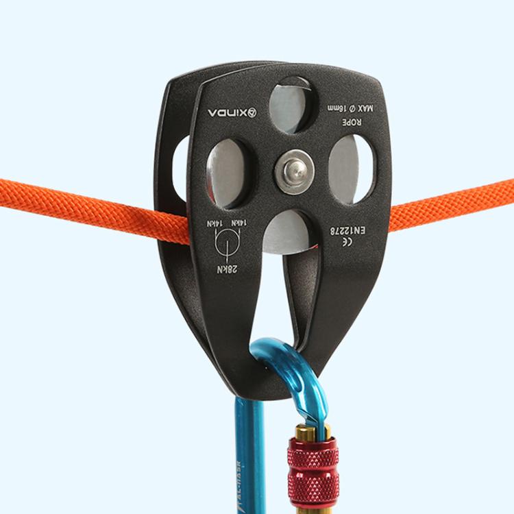 XINDA XD-8611 Outdoor Mountaineering Rescue Speedway Expansion Lifting Big Pulley With Bearing(Black) by XINDA