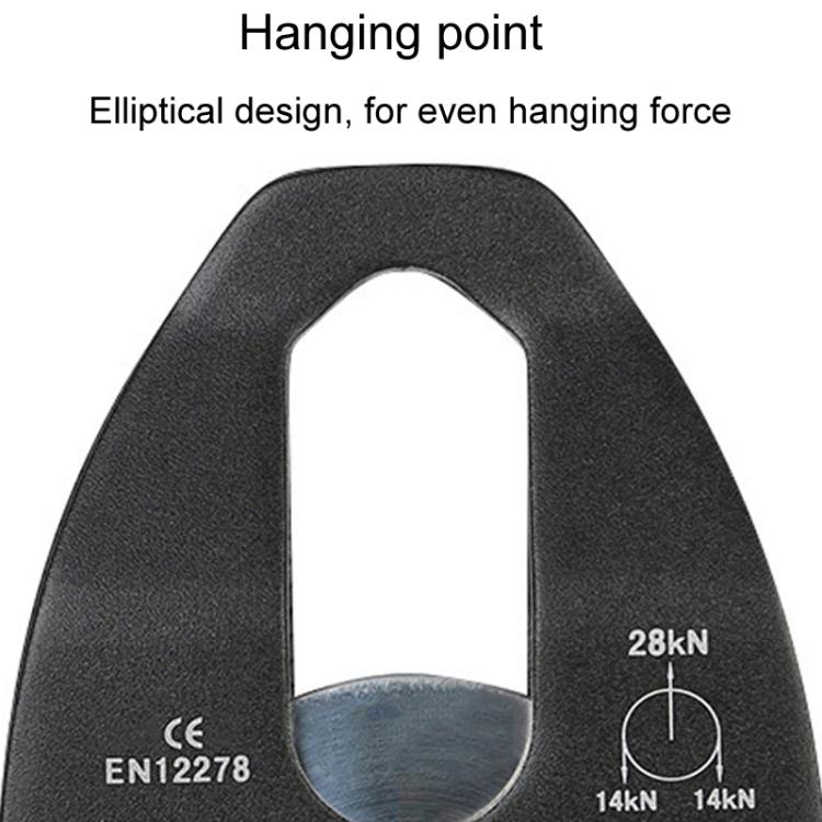 XINDA XD-8611 Outdoor Mountaineering Rescue Speedway Expansion Lifting Big Pulley With Bearing(Black) by XINDA