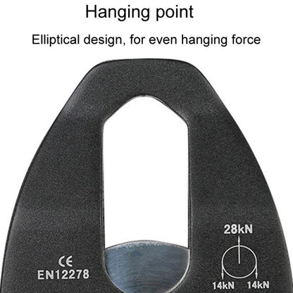 XINDA XD-8611 Outdoor Mountaineering Rescue Speedway Expansion Lifting Big Pulley With Bearing(Black) by XINDA