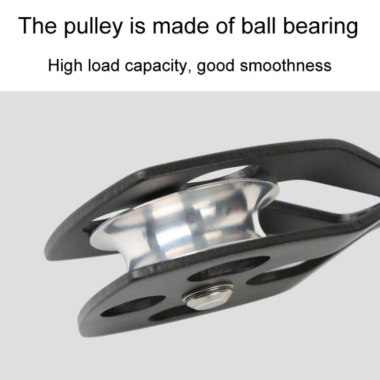 XINDA XD-8611 Outdoor Mountaineering Rescue Speedway Expansion Lifting Big Pulley With Bearing(Black) by XINDA