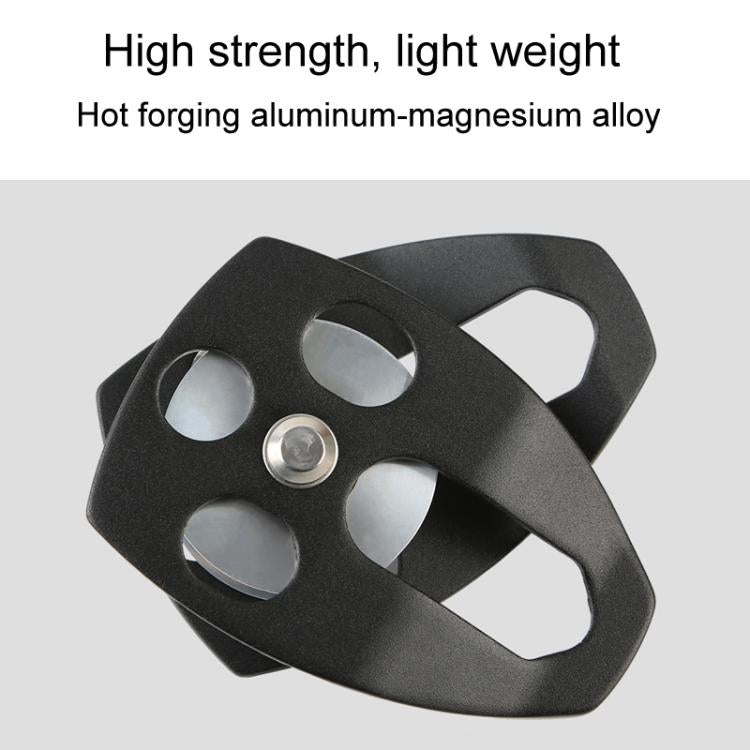 XINDA XD-8611 Outdoor Mountaineering Rescue Speedway Expansion Lifting Big Pulley With Bearing(Black) by XINDA