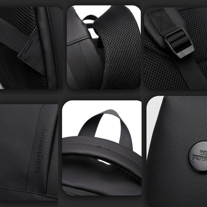 WEPOEWR Men 14-inch Laptop Backpack Waterproof Large Capacity Business Commuter backpack(Black) by WEPOEWR