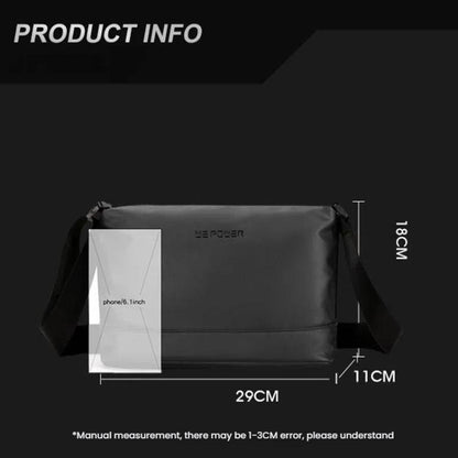 WEPOWER Simple Shoulder Bag For Men Light Casual Commuter Messenger Pack(Gray) by WEPOWER