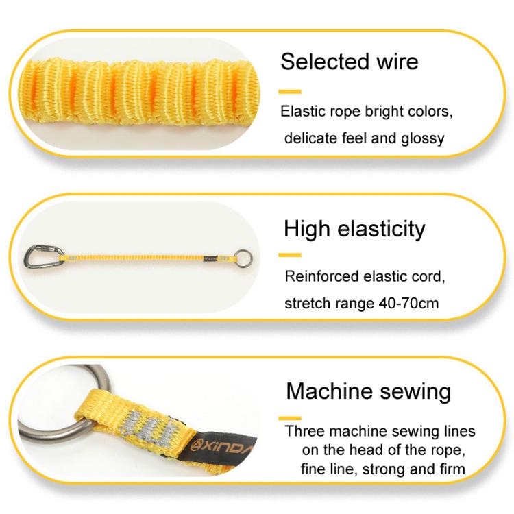XINDA XD-A9561 Outdoor Mountain Climbing Equipment Anti-Loss Telescopic Buckle Elastic Rope, Style: 2 Automatic Locks by XINDA