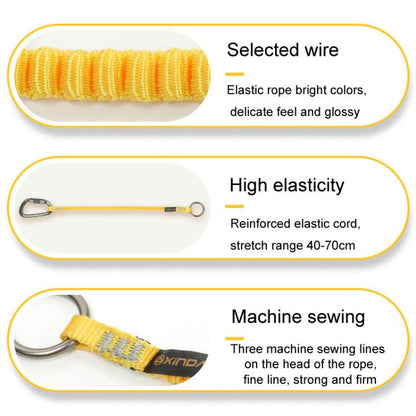 XINDA XD-A9561 Outdoor Mountain Climbing Equipment Anti-Loss Telescopic Buckle Elastic Rope, Style: 2 Automatic Locks by XINDA