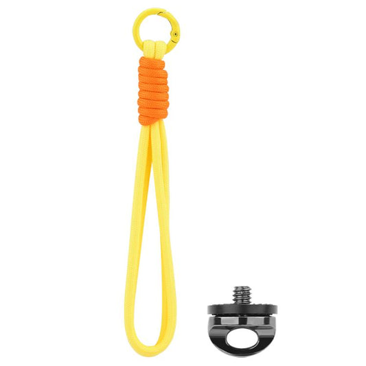 BRDRC Sports Camera Hand Lanyard With 1/4 inch Screw Loss Prevention Lanyard Wrist Strap Accessories(Yellow Rope Orange Knot) by BRDRC