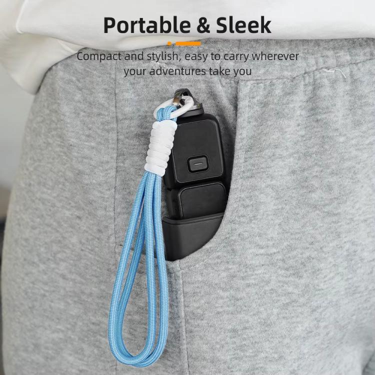 BRDRC Sports Camera Hand Lanyard With 1/4 inch Screw Loss Prevention Lanyard Wrist Strap Accessories(Light Blue Rope White Knot) by BRDRC