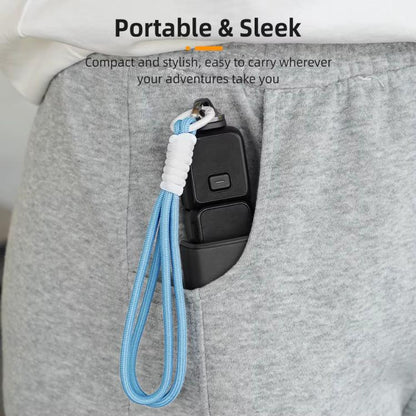 BRDRC Sports Camera Hand Lanyard With 1/4 inch Screw Loss Prevention Lanyard Wrist Strap Accessories(Light Blue Rope White Knot) by BRDRC