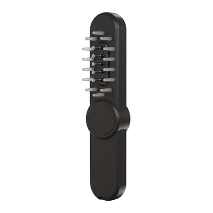 Hair Oil Applicator Roller Ball Red / Blue Light Electric Massage Comb Hair Regrowth Conductive Comb(Black) by bashfashion