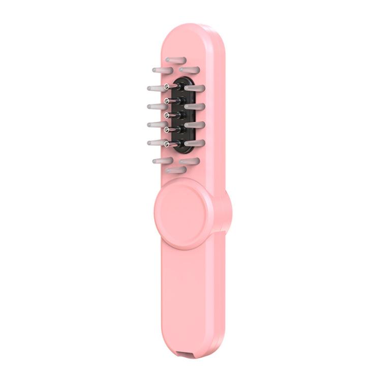 Hair Oil Applicator Roller Ball Red / Blue Light Electric Massage Comb Hair Regrowth Conductive Comb(Pink) by bashfashion