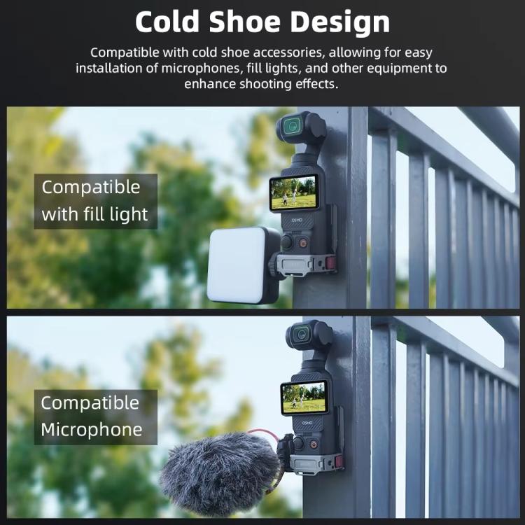 For DJI OSMO Pocket 3 BRDRC PO3005 Multi-functional Magnetic Base Expansion Back Clip Holder Adapter Bezel Accessory(Tarnish) by BRDRC