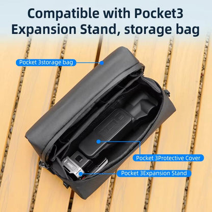 For DJI OSMO Pocket 3 BRDRC Lens Cap Camera Case Screen Protector Accessories(Black) by BRDRC