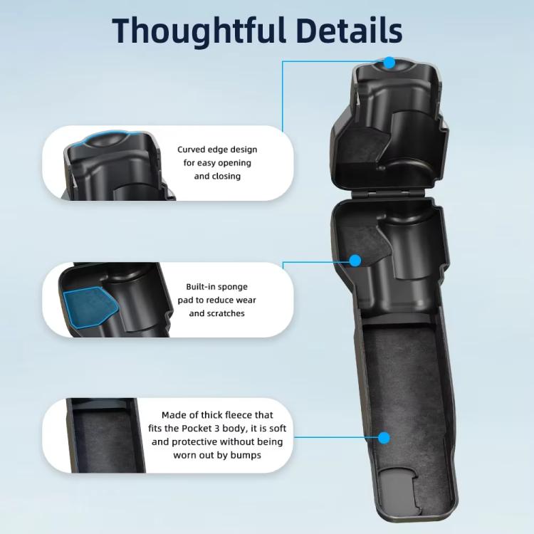 For DJI OSMO Pocket 3 BRDRC Lens Cap Camera Case Screen Protector Accessories(Pink) by BRDRC