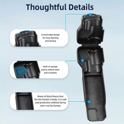 For DJI OSMO Pocket 3 BRDRC Lens Cap Camera Case Screen Protector Accessories(Pink) by BRDRC