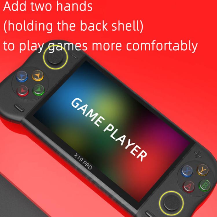X19 Pro 5.1-inch Screen Handheld Game Console Supports AV TV Output With 8G Memory Card(Blue+Red) by bashfashion
