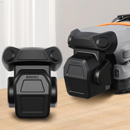 For DJI Air 3S BRDRC Lens Protective Cover Dustproof Anti-Knock Fixed Clip Gimbal Protector(Frosted Black) by BRDRC