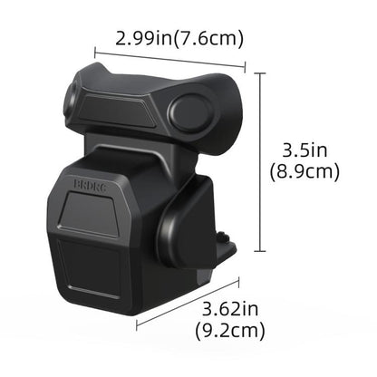 For DJI Air 3S BRDRC Lens Protective Cover Dustproof Anti-Knock Fixed Clip Gimbal Protector(Frosted Black) by BRDRC