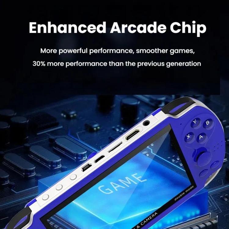 A3 4.3-Inch Handheld Game Console With Camera Supports Dual Handles/TV Output/10 Simulators Built In 8G(Blue) by bashfashion