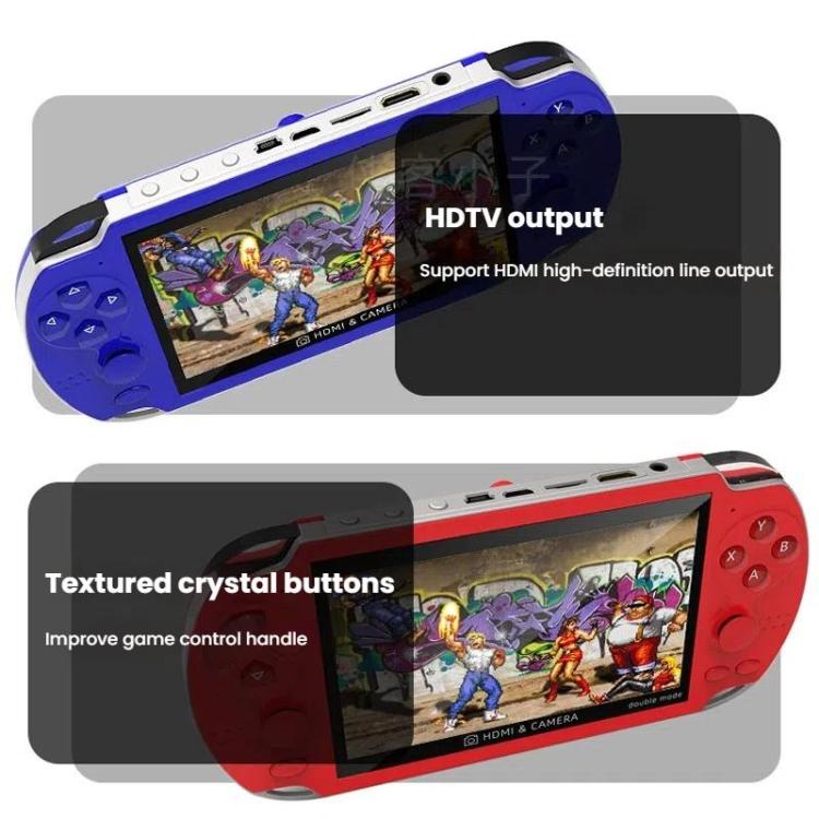 A3 4.3-Inch Handheld Game Console With Camera Supports Dual Handles/TV Output/10 Simulators Built In 8G(Blue) by bashfashion