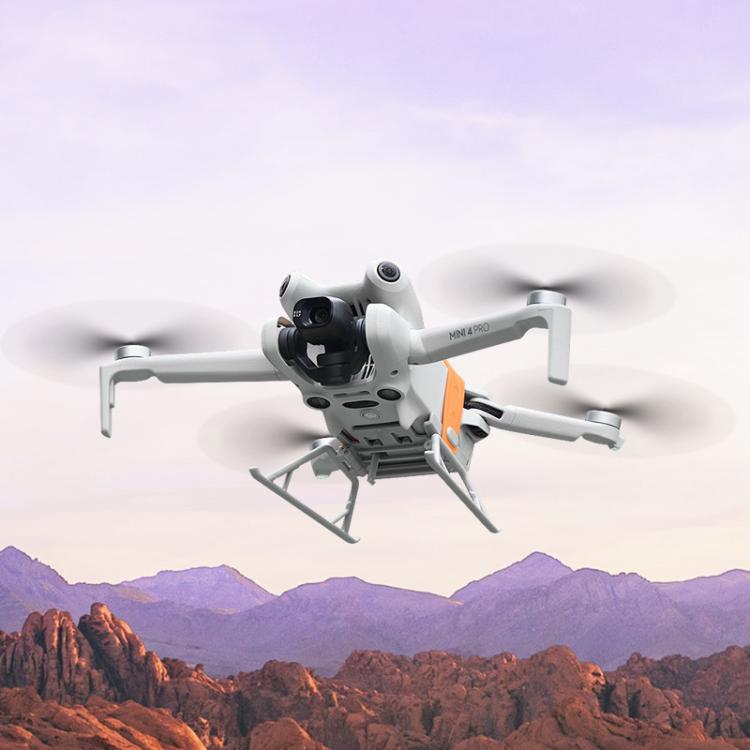 For DJI Mini 4 Pro BRDRC Booster Landing Gear Folding Strap Kickstand(Gray) by BRDRC