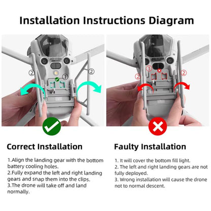 For DJI Mini 4 Pro BRDRC Booster Landing Gear Folding Strap Kickstand(Orange) by BRDRC