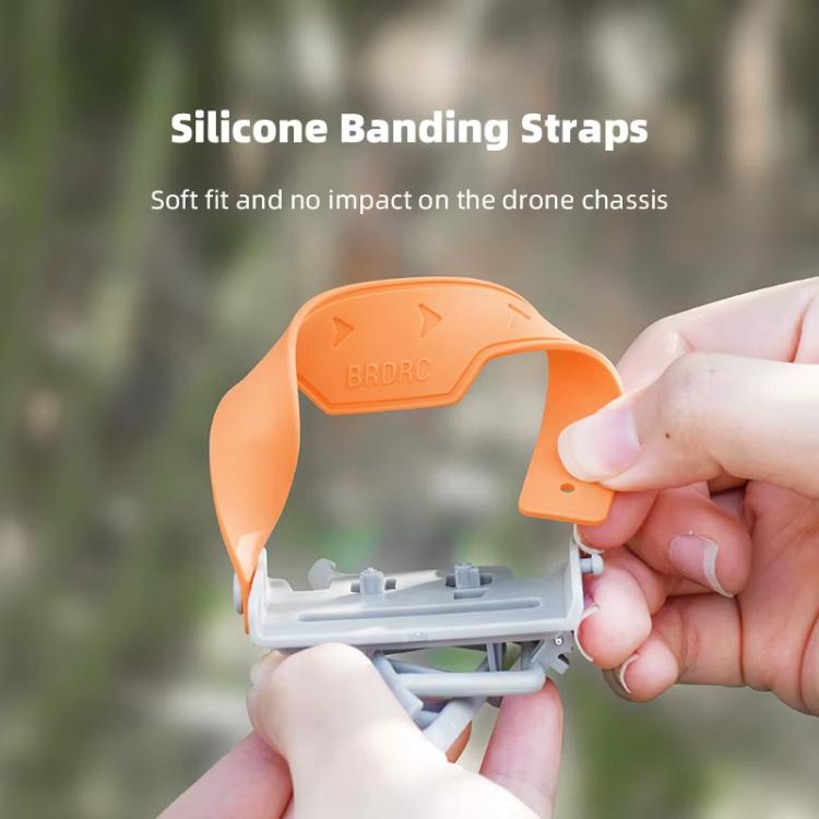 For DJI Mini 4 Pro BRDRC Booster Landing Gear Folding Strap Kickstand(Orange) by BRDRC