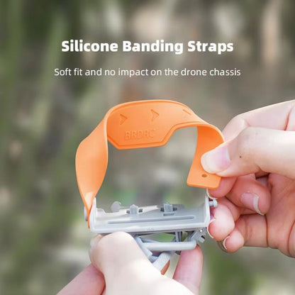 For DJI Mini 4 Pro BRDRC Booster Landing Gear Folding Strap Kickstand(Orange) by BRDRC