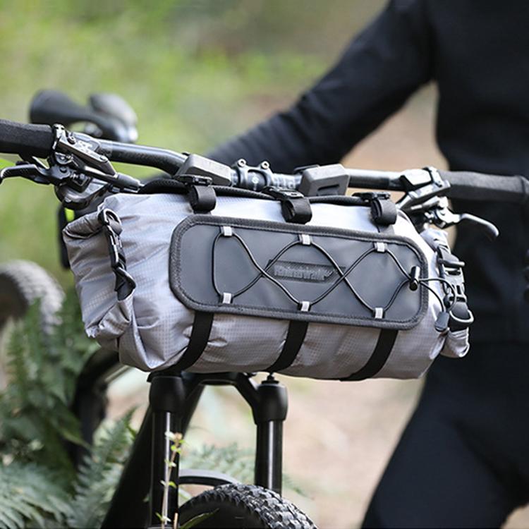 Rhinowalk RK9300 Large-capacity Waterproof Outdoor Cycling Front Bag Bicycle Hanging Bag(Gray) by Rhinowalk