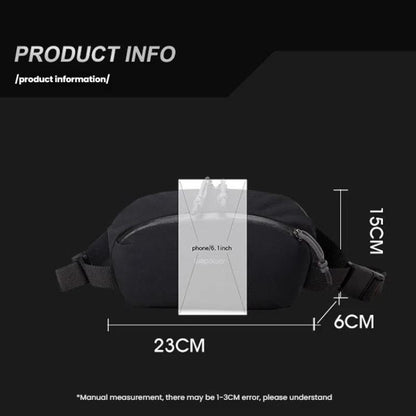 WEPOEWR Men Chest Bag Personalized Commuter Shoulder Bag Mobile Phone Waist Pack(Black) by WEPOEWR