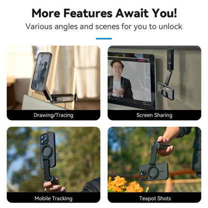 TELESIN P1-HSS-02 Magnet Version Remote Control Travel Photo Cell Phone Holder Desktop Fixed Lazy Magnetic Holder by TELESIN