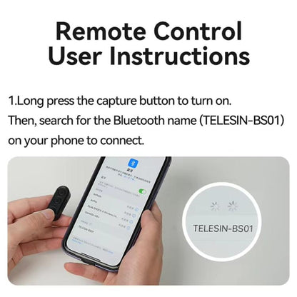 TELESIN P1-HSS-02 Magnet Version Remote Control Travel Photo Cell Phone Holder Desktop Fixed Lazy Magnetic Holder by TELESIN