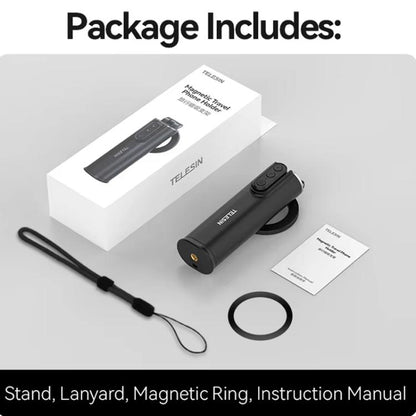 TELESIN P1-HSS-02 Magnet Version Remote Control Travel Photo Cell Phone Holder Desktop Fixed Lazy Magnetic Holder by TELESIN