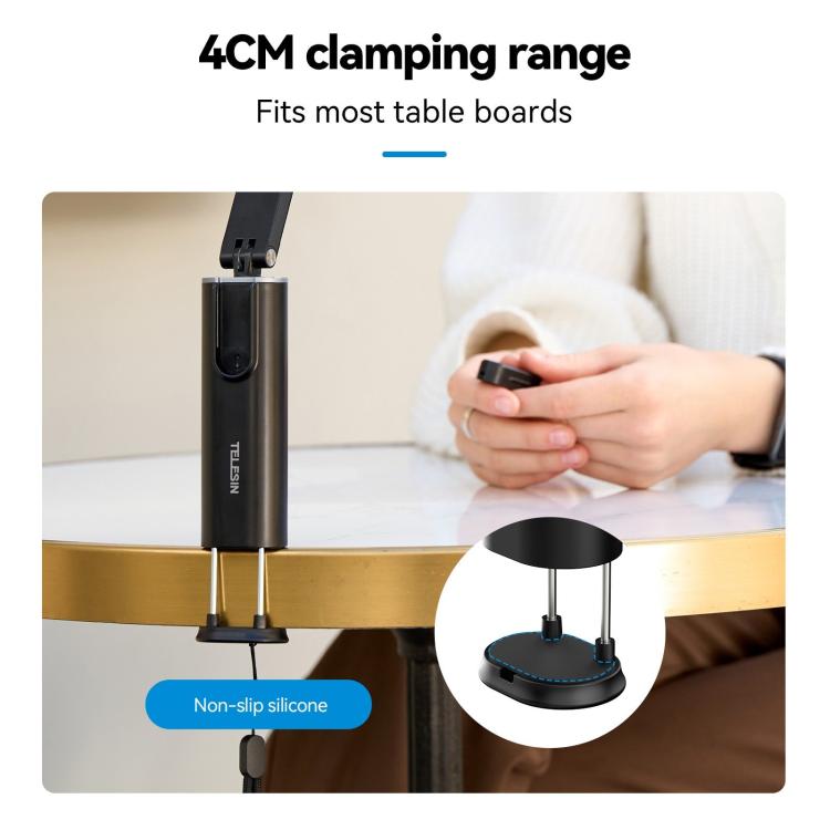 TELESIN P1-HSS-02 Magnet Version Remote Control Travel Photo Cell Phone Holder Desktop Fixed Lazy Magnetic Holder by TELESIN